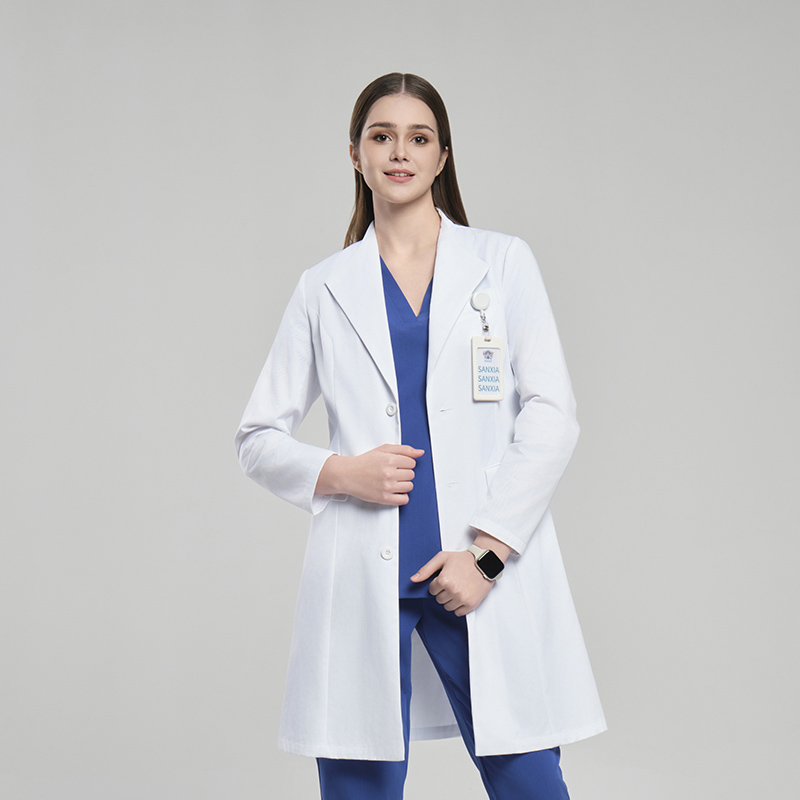 White Lab Coat SANXIA for Doctor Uniform Coat