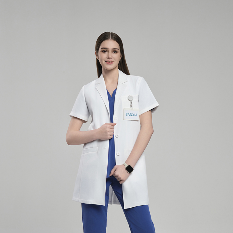 White Sanxia Lab Coat for Dental Offices