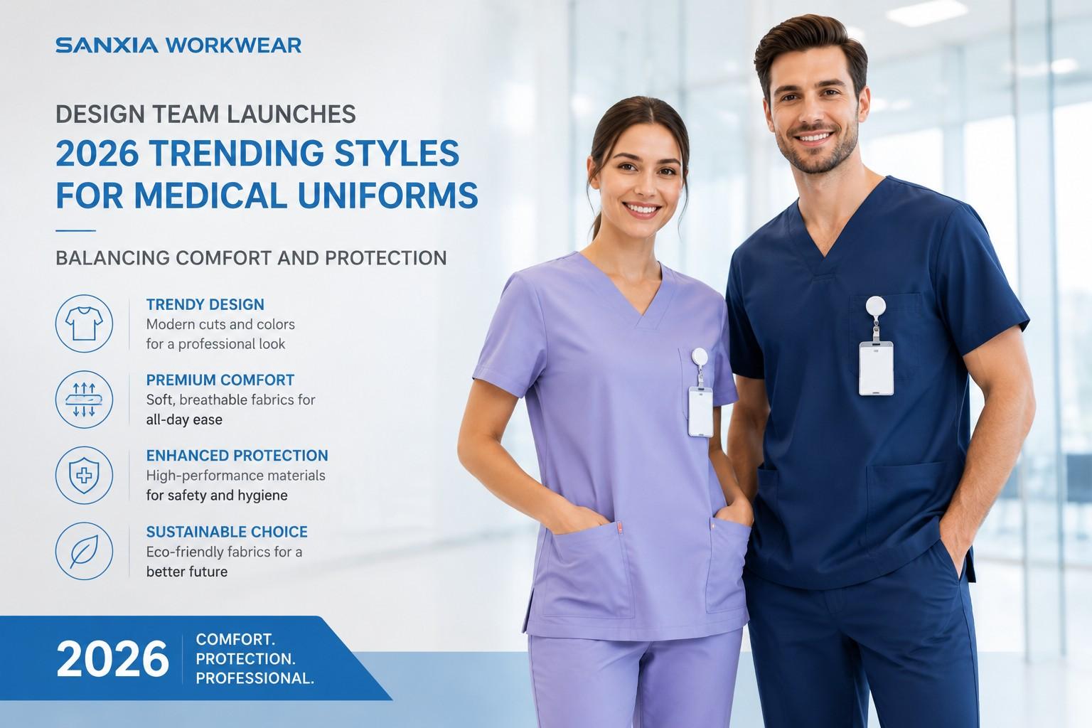 SANXIA WORKWEAR Design Team Launches 2026 Trending Styles for Medical Uniforms, Balancing Comfort and Protection