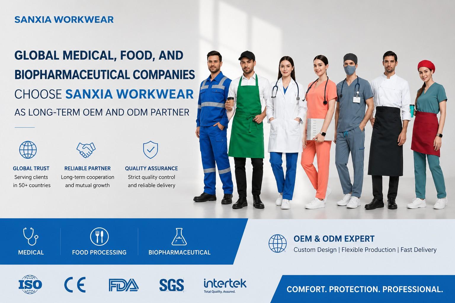 Global Medical, Food, and Biopharmaceutical Companies Choose SANXIA WORKWEAR as Long-Term OEM and ODM Partner