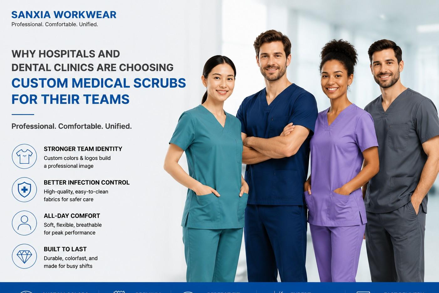 Warum Krankenhäuser und Zahnkliniken maßgeschneiderte OP-Kleidung für ihre Teams wählen
