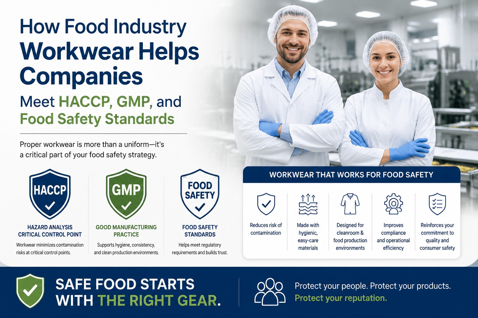 How Food Industry Workwear Helps Companies Meet HACCP, GMP, and Food Safety Standards