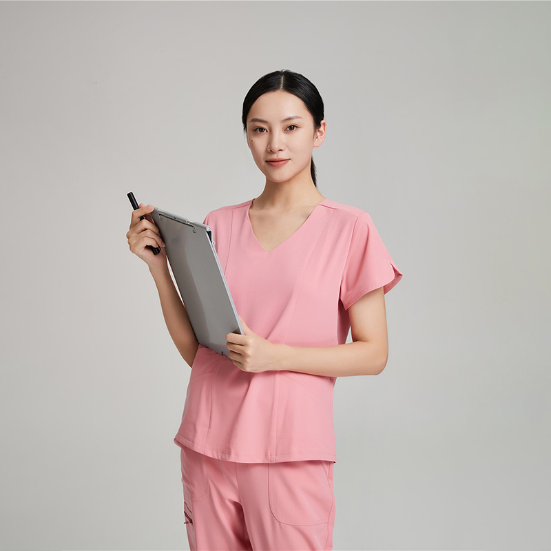 Pink Sanxia Scrubs Women Set for Dental Offices