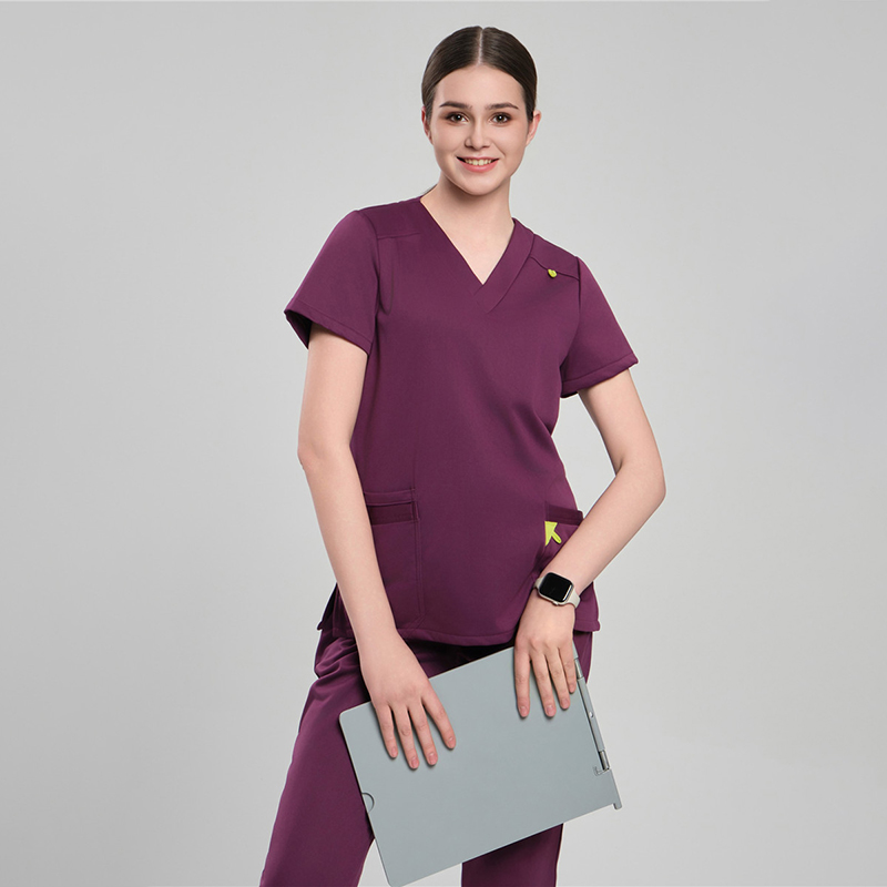 Purple Sanxia Scrubs Women for Dental Offices