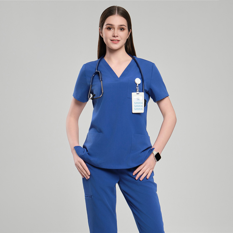 Royal Blue Sanxia Scrubs Women for Dental Offices