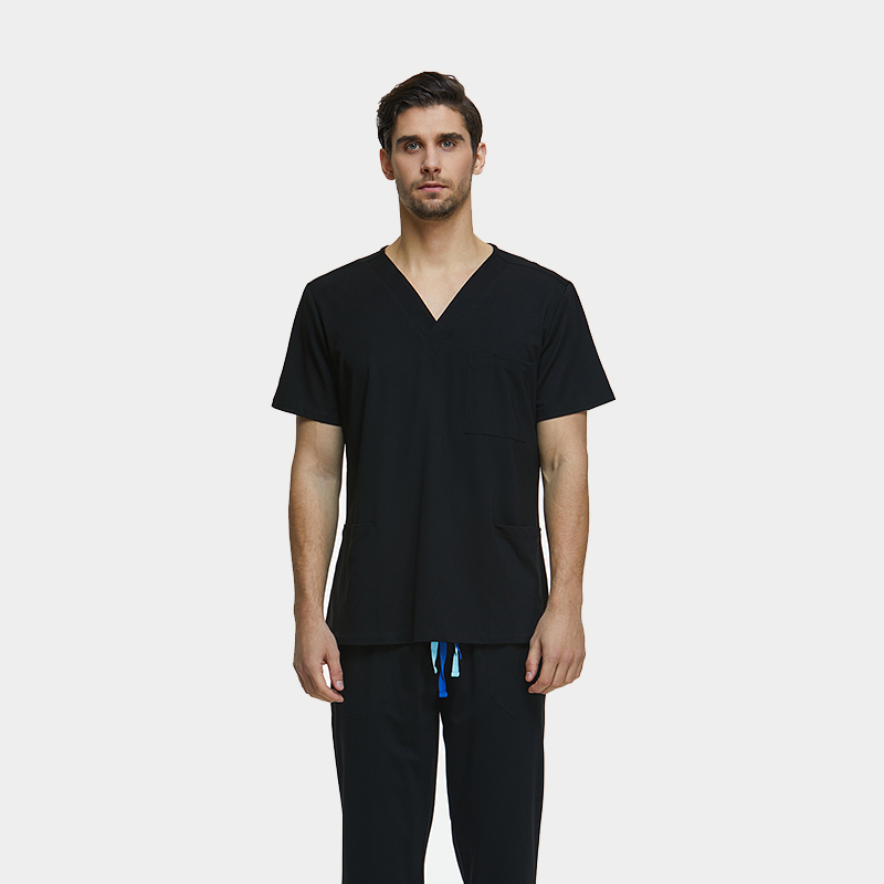 Men's Black Sanxia Scrub Set for Dental Offices