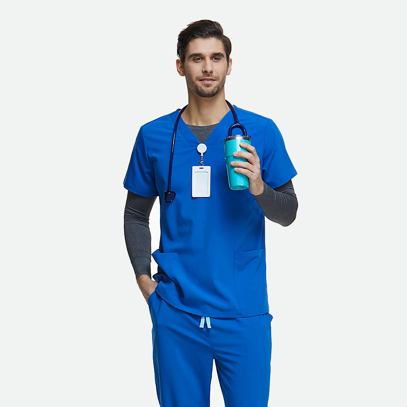 Men’s Blue Sanxia Scrub Set for Clinics