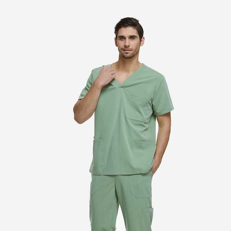 Men’s Sage Green Sanxia Scrub Set for Healthcare Teams