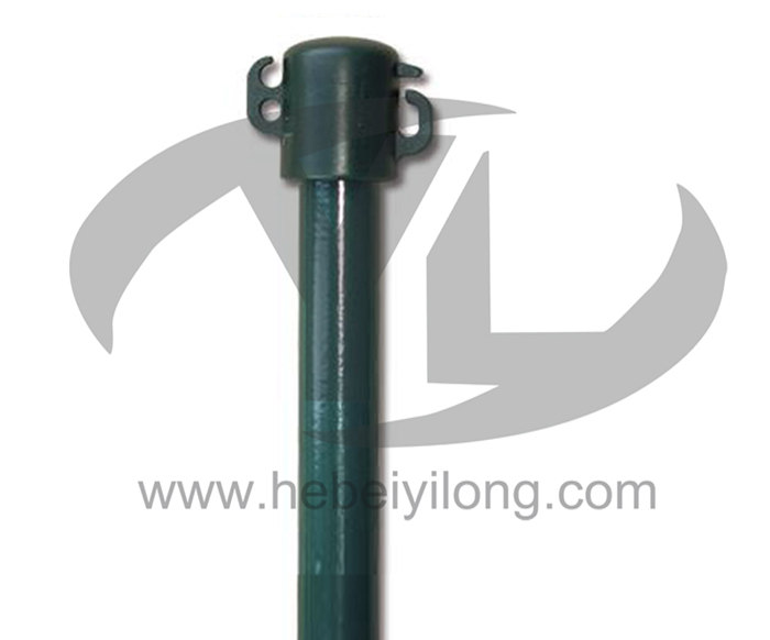 Multi-functional post for wire mesh Powder coating
