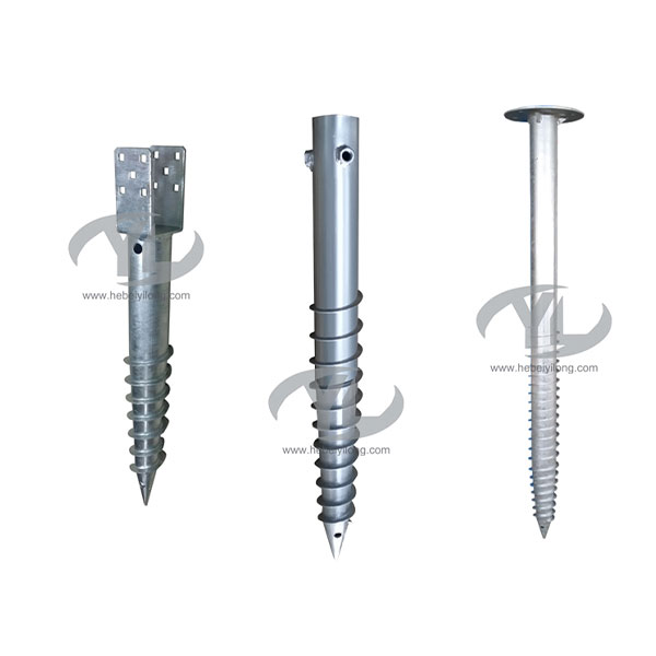 Hot dip galvanized ground screw
