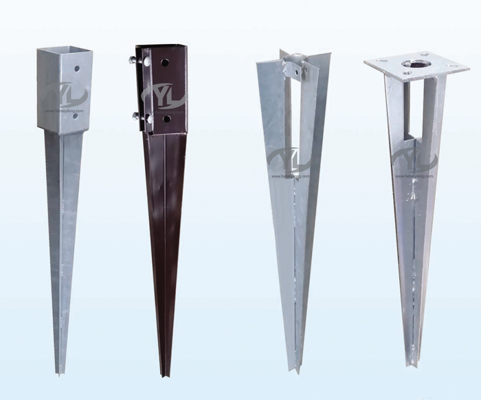 Hot dip galvanized pole anchor