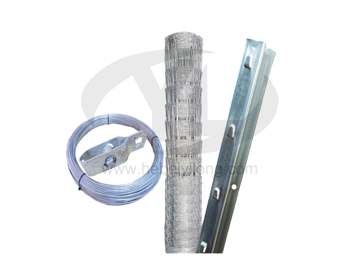 Pre hot dip galvanized Z post Field fence set 