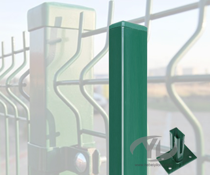 Square post for fence panel