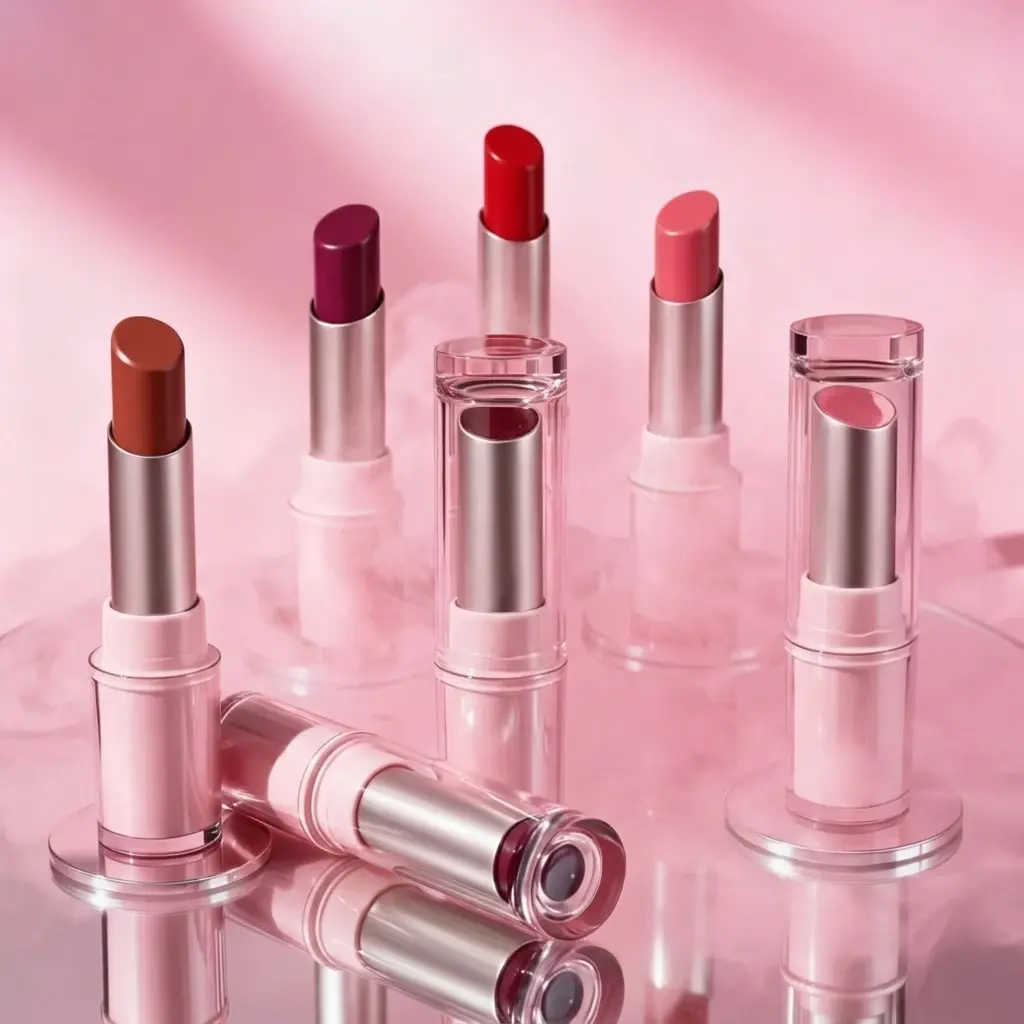 Pink Case Luminous Glossy Lip Balm Lipstick OEM