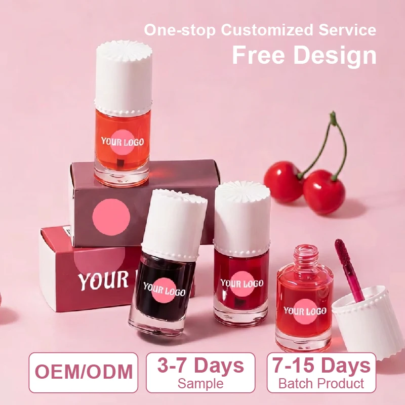 Custom 2-in-1 Lip & Cheek Tint Two Finishes Four Shades High Pigment Hydrating Lip Stain for Private Label Lip Gloss OEM ODM