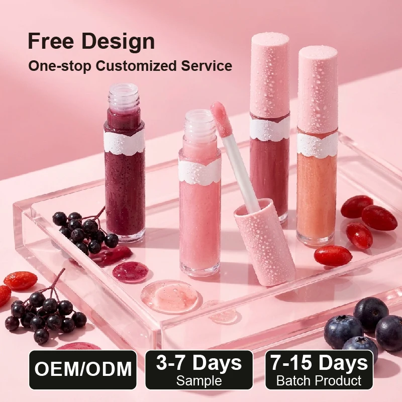 OEM Fruit Vegan Lip Plumpe Gloss Private Label Cute Lip Gloss Oil Bulk Customise Lip Oil Gloss Wholesale Customizable Lipgloss