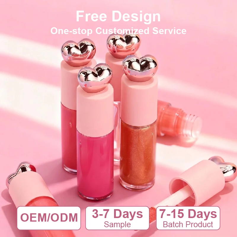 Customizable Women's Hydrating Lip Gloss Lightweight Texture Long-Lasting Moisturizing Shiny Finish Popular Lip Makeup for Daily