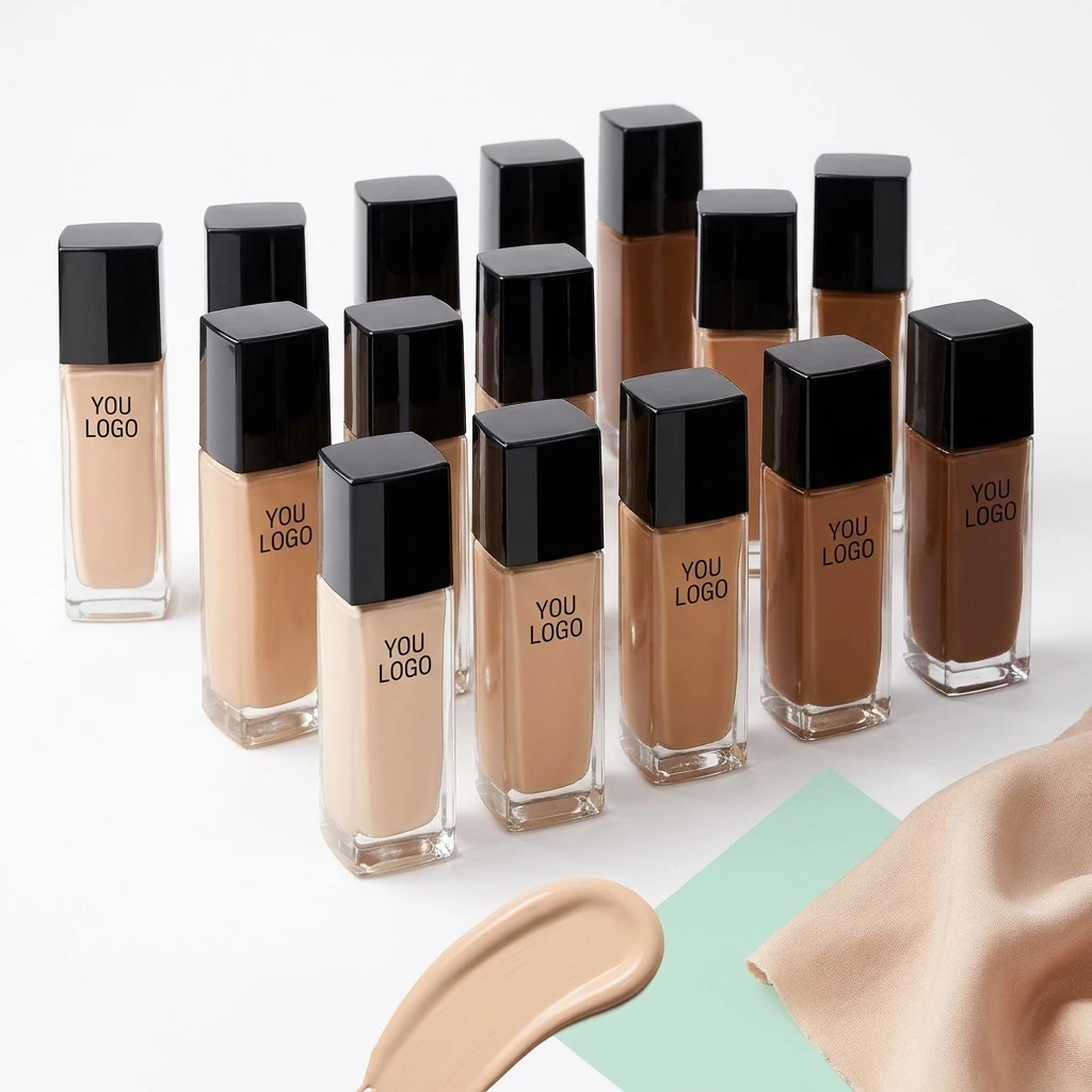 Liquid Full Coverage Long Lasting High Quality Foundation Private Label Choose Your Own Tube Matte Waterproof Makeup Foundation