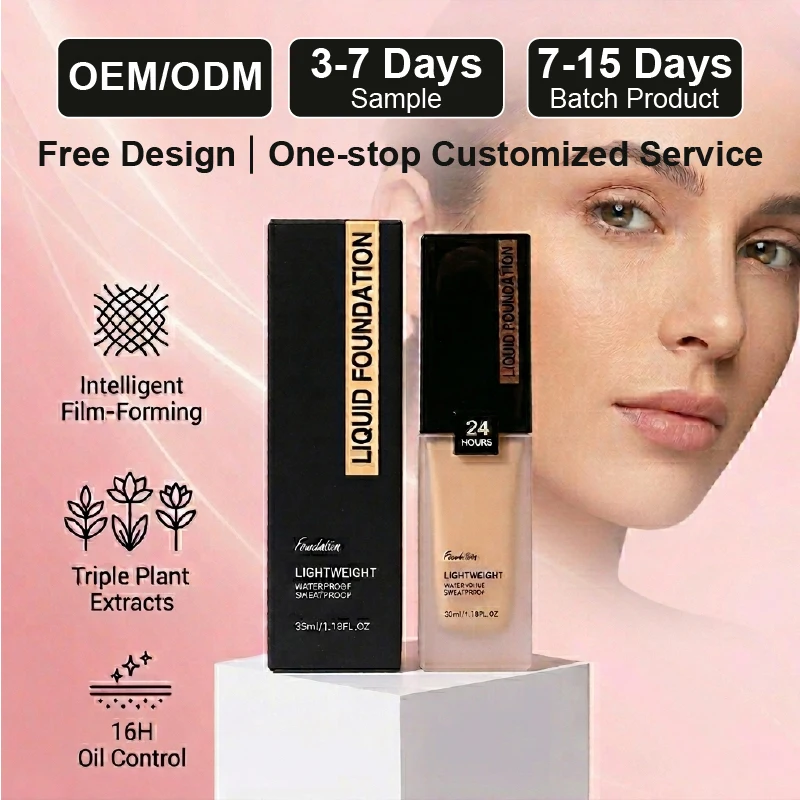 Make High Quality Foundation Liquid Full Cover Long Lasting Private Label Matte Waterproof Makeup Foundation Liquid OEM ODM