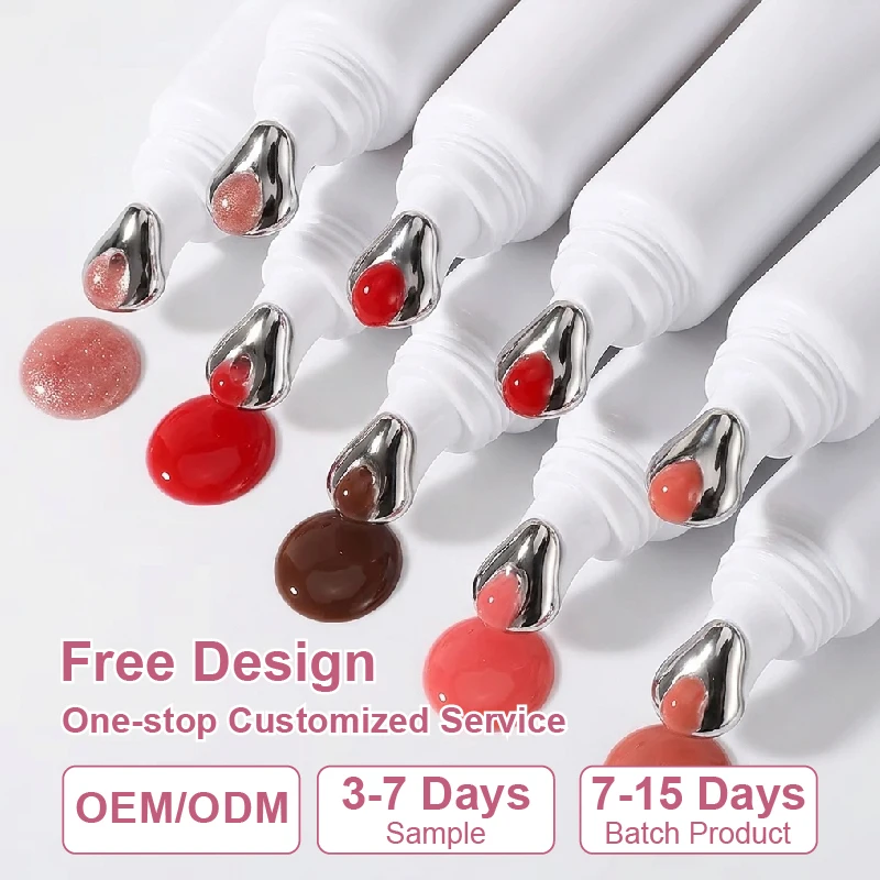 Customizable Glow Lip Glaze Supplier Custom Colors Brandable Vegan Tint Keychain Metallic-Head Lip Gloss for Glossy Hydration