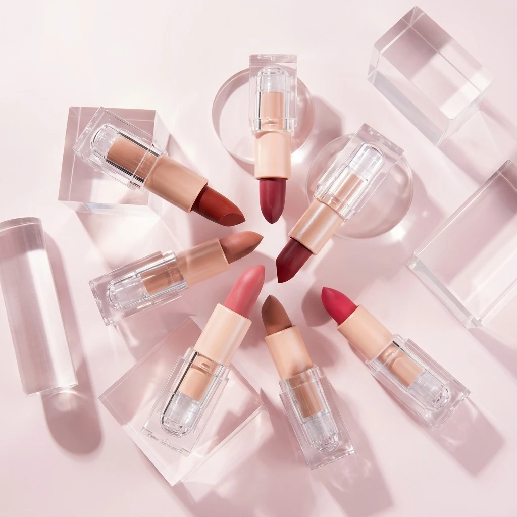 Custom New Arrival Customizable Press Lipstick Moisturizing Lip Balm Vegan High Pigment Non-drying Black Tube Lipstick