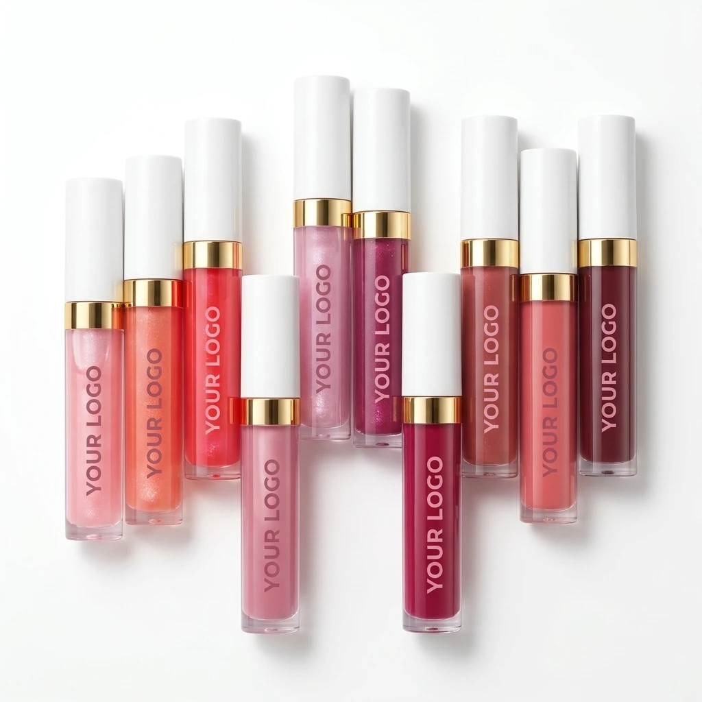 Customizable Logo Super Lustrous Glimmer Lip Oil Moisturizing & Tinted Shiny Finish Made with Plant-Based Squalane