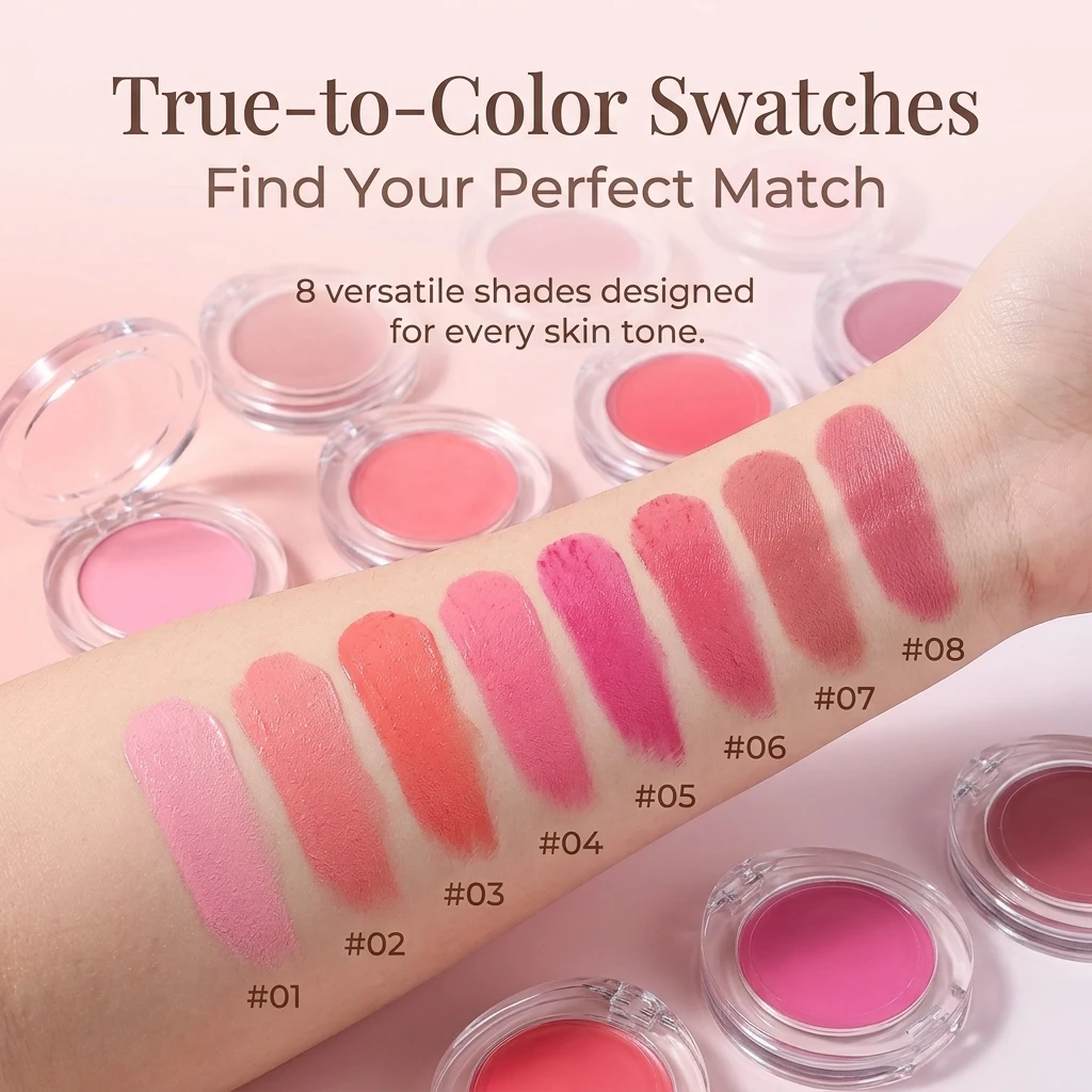 Custom Logo Private Label High Quality Vegan Cheek Blush High Pigment Blush Palette Long Lasting Blusher Single Blush