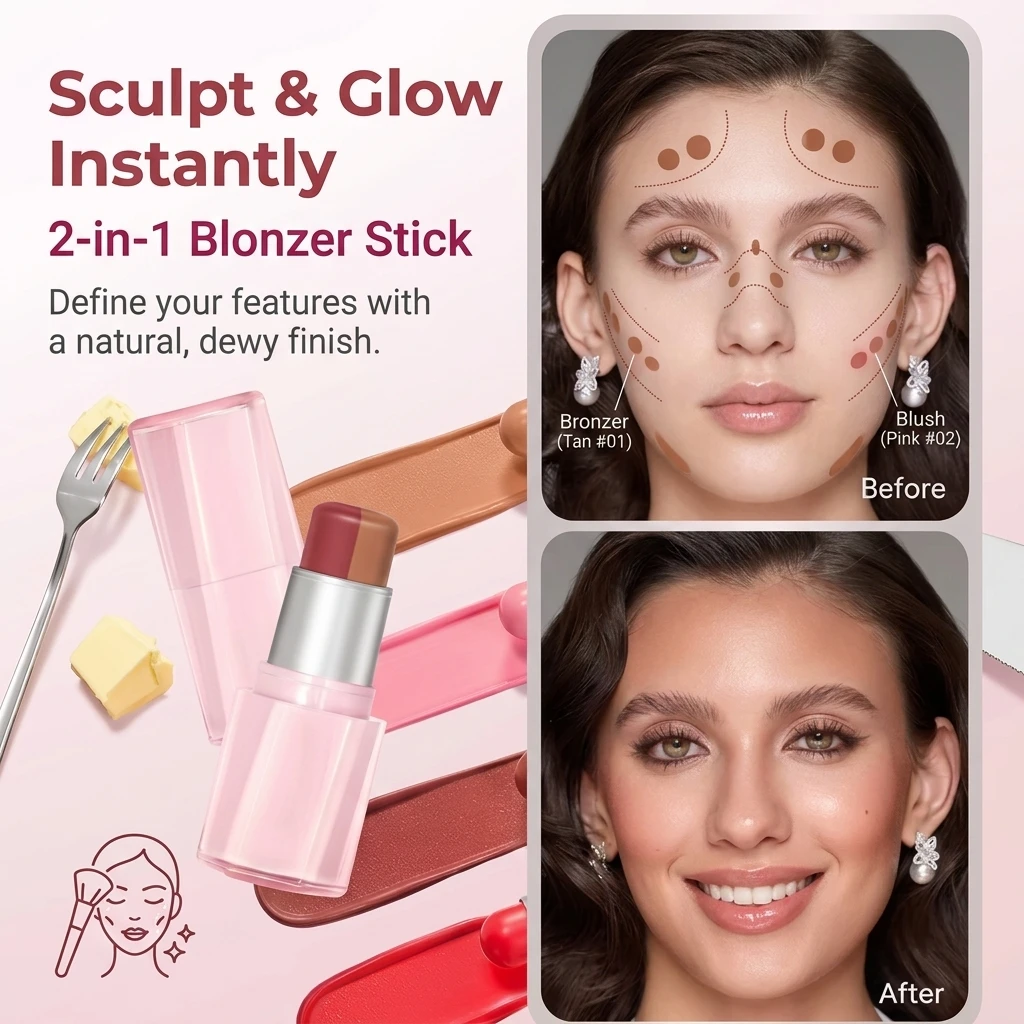 Luxury Butter Blush Stick Face Lip Eye OEM