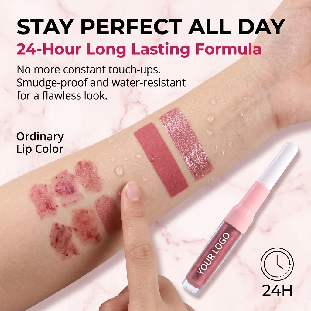 2-in-1 Metallic Lipstick & Lip Liner OEM