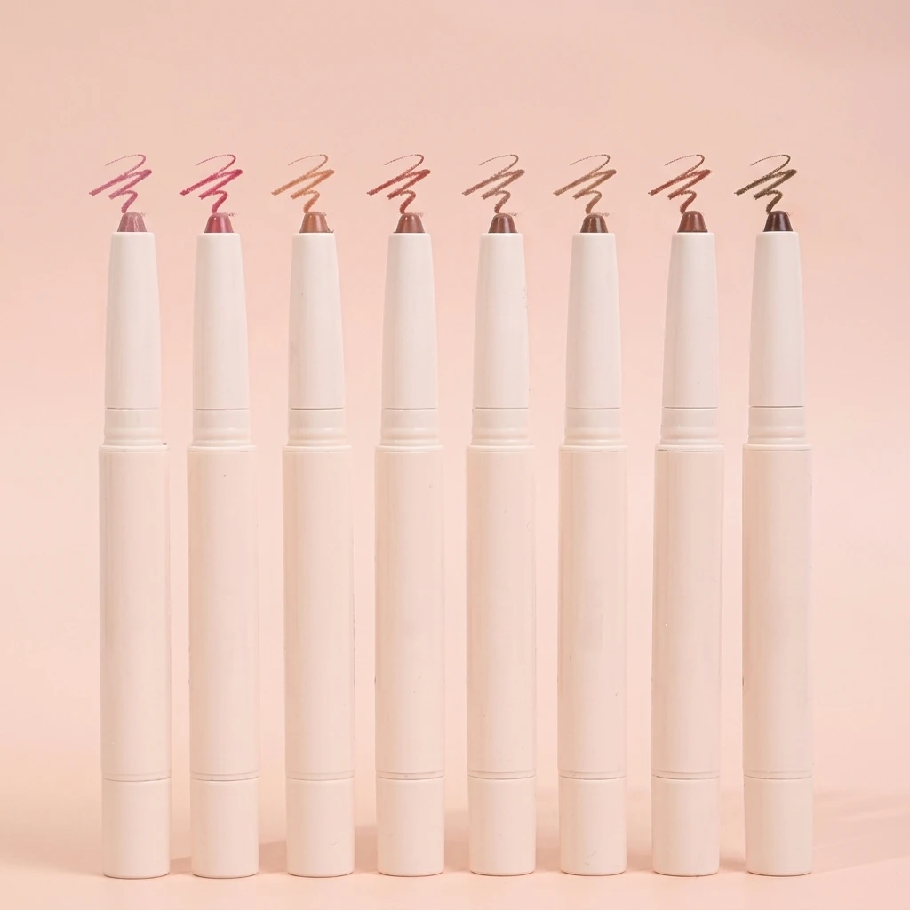 OEM Custom Logo Private Label Double-Head Brown Lip Liner Pencil Smudge-Proof Long-Lasting Waterproof Lip Stain Lip Liner