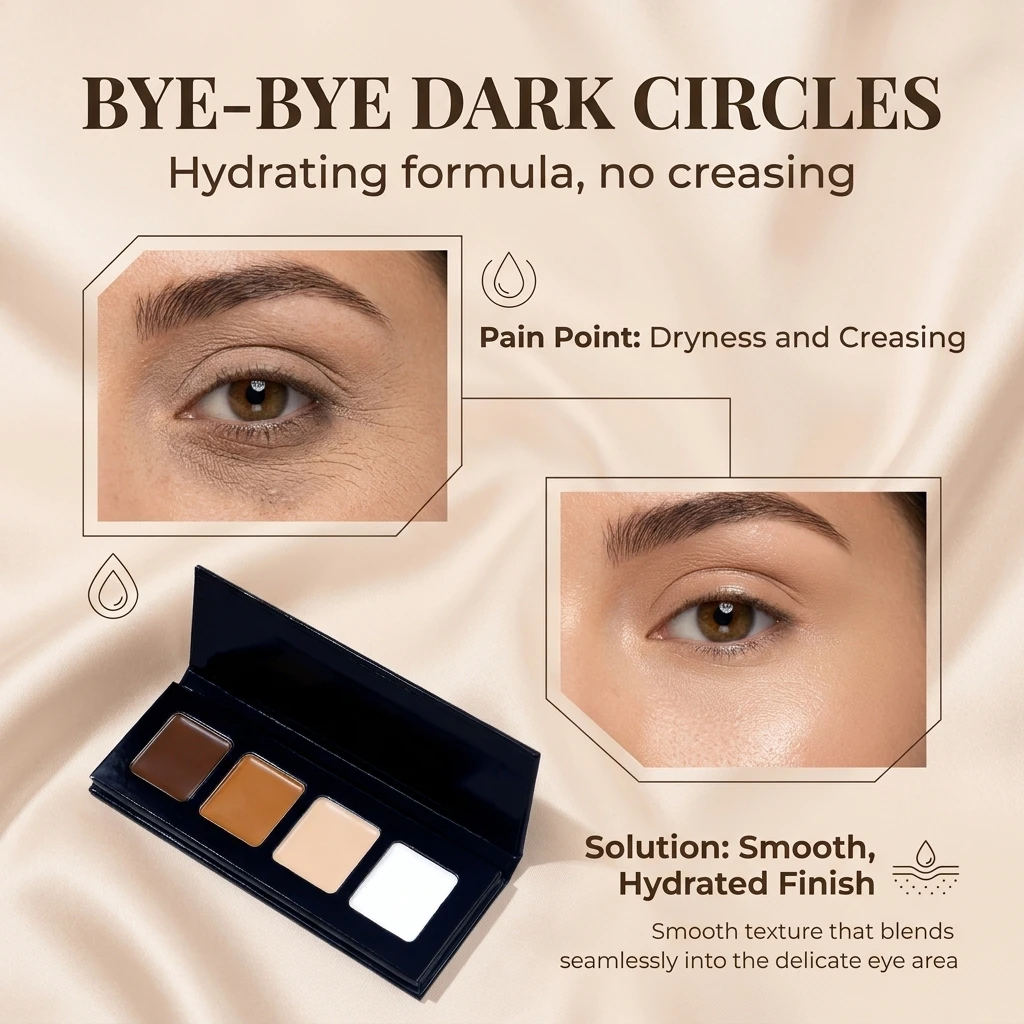 Custom Makeup Natural Waterproof Full Coverage Foundation Cream Contour Palette Vegan Private Label Brow Concealer Palette