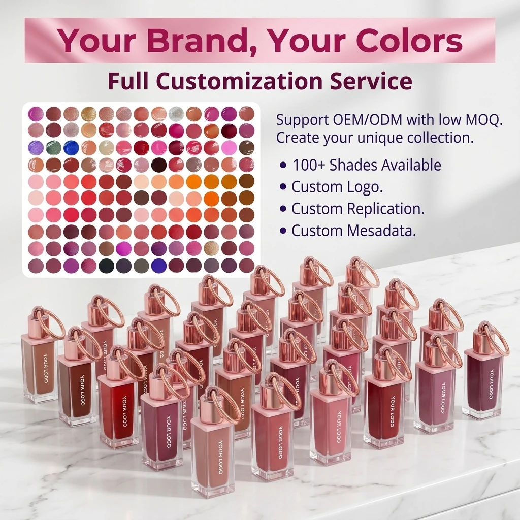 Custom Lip Gloss Moisturizing Lip Plumper with Keychain Glitter Lip Gloss Tinted Lip Plumper Oil Mineral-based Waterproof Makeup