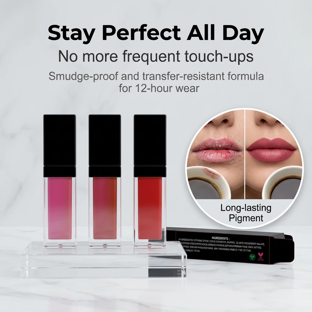 Small Batch Customizable Wholesale OEM ODM Customized Logo Black Lid Waterproof Empty Lip Gloss Vegan Long Lasting Lip Gloss