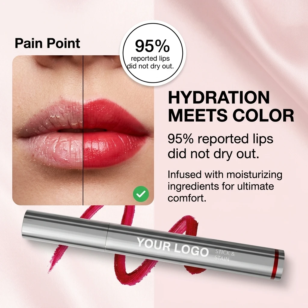 Cosmetics Factory Custom Logo Waterproof Stay Peel Off Liquid Lip Liner Stain Lip Tint With Stain Lip Stain Peel Off Lip Gloss