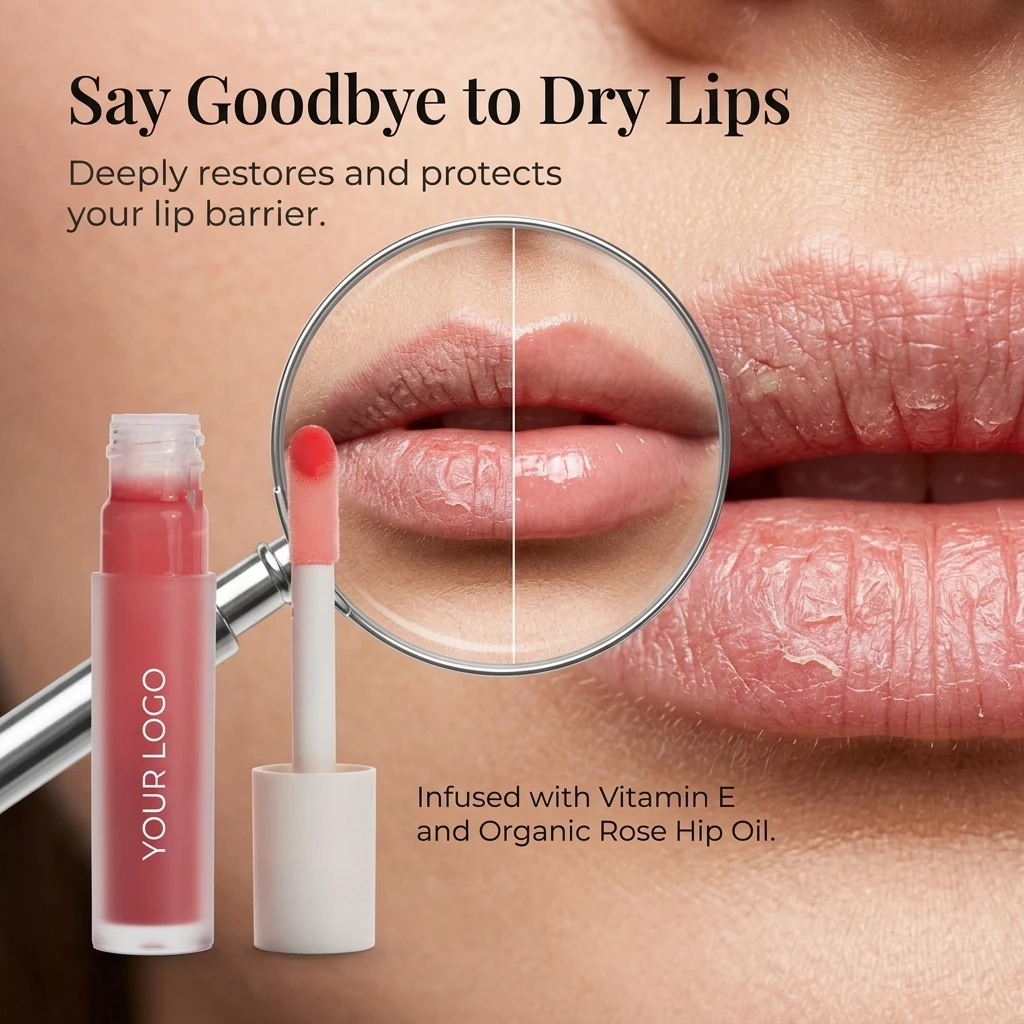 Custom Logo Long Lasting Moisturizing Lip Oil Gloss Private Label Wholesale Makeup Tinted Lip Balm for All Skin Tones Lip Color