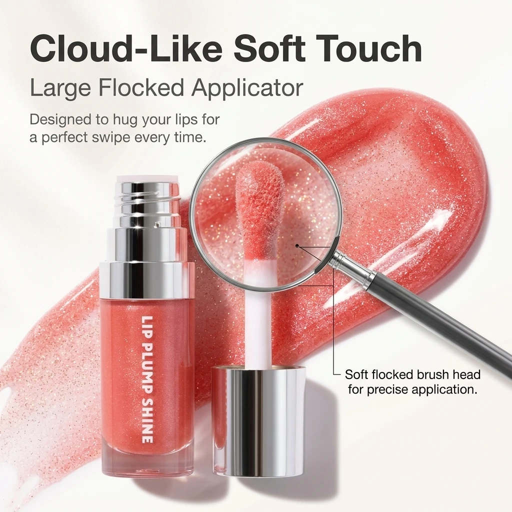 Hot Selling Custom Private Label Vegan Hydrating Lip Gloss Lip Makeup New Shiny Nude Gloss Herbal Mineral Ingredients Liquid
