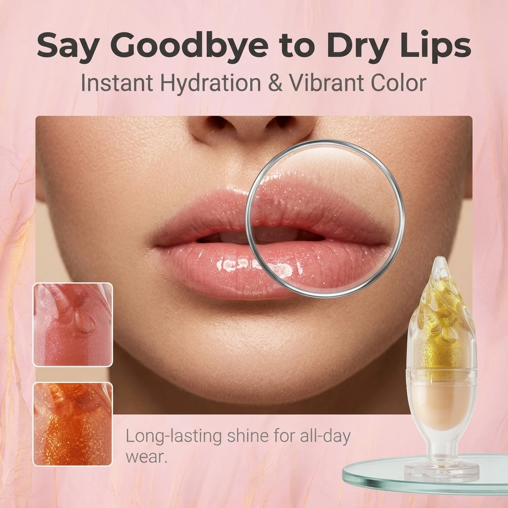 Custom Your Own Logo Vegan 3D Lip Gloss Long Lasting High Shine Hydrating Plumping Non-Sticky Moisturizing Glass-like Oil-Based
