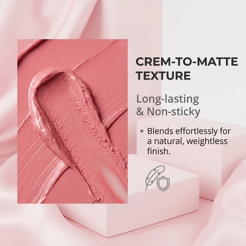 Custom Logo Face Make up Heart Shape Vegan Cream Blush Stick Private Label Organic Cheeks Matte Tint Cosmetics Heart Blush