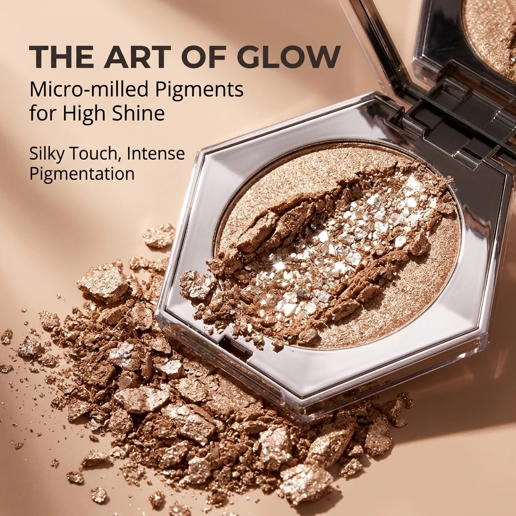 OEM 8 Colors Makeup Hexagonal Powder Box Single Color Highlighter Makeup Custom logo Powder Fine Bronzer Highlighters