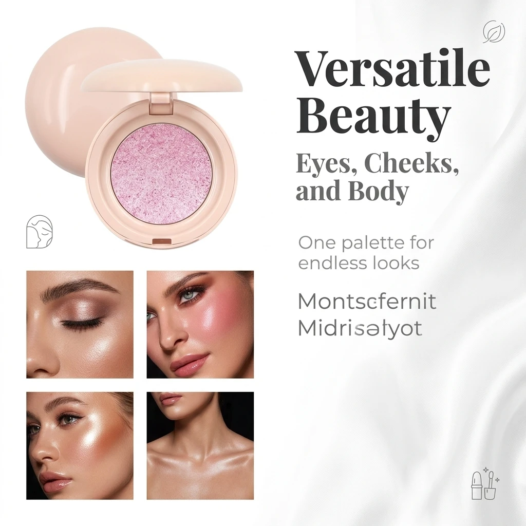 Manufacturer Customizable Wholesale Makeup Vegan Single Highlight Palette Makeup Private Label Pigment Highlighter Palette