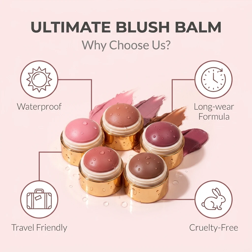 Custom Your Logo Best Blusher Maquillaje Makeup Blush Balm Vegan OEM ODM Luxury Golden Single Face Cream Blush