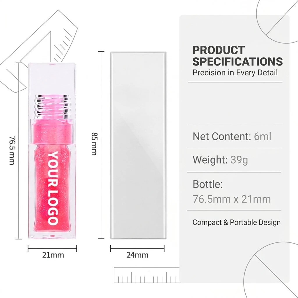 OEM ODM Cruelty Free Vitamin-E Moisturizing Tinted Shine Lip Oil High Quality Pure Natural Plant Nourishing Plant-Based Lip Care
