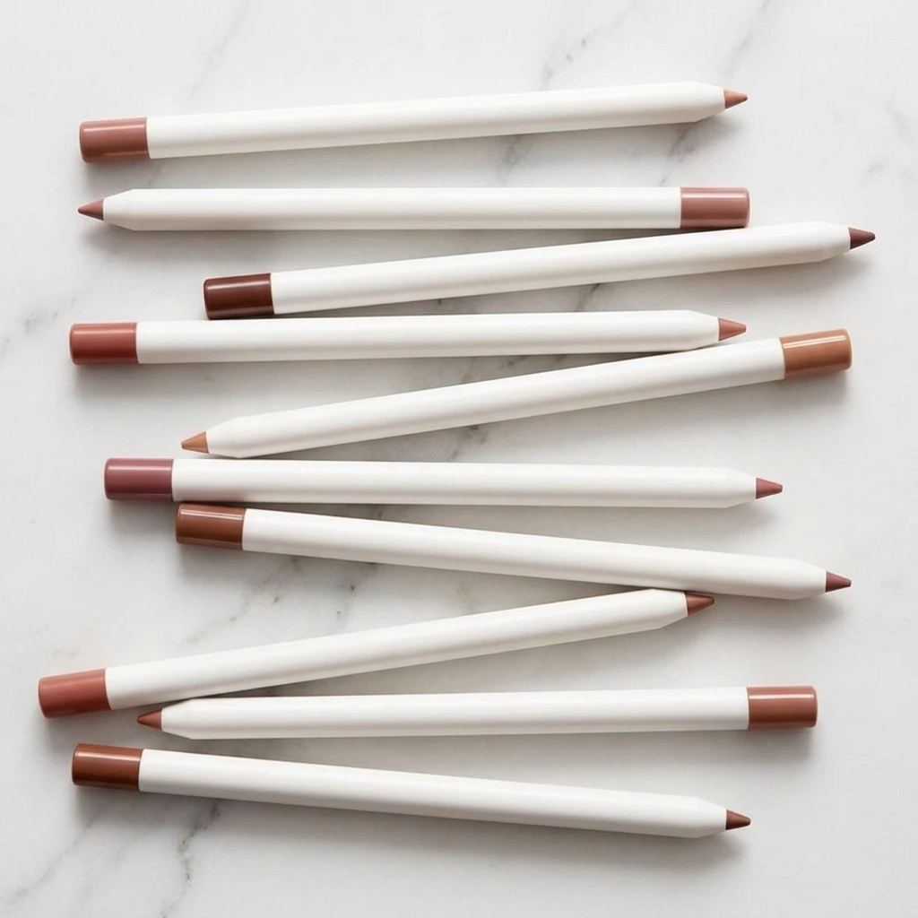Hot Seller Custom Logo OEM Vegan Creamy Long-lasting Non Sticky Lip Liner with Brown Color Waterproof All-skin Lip Liner