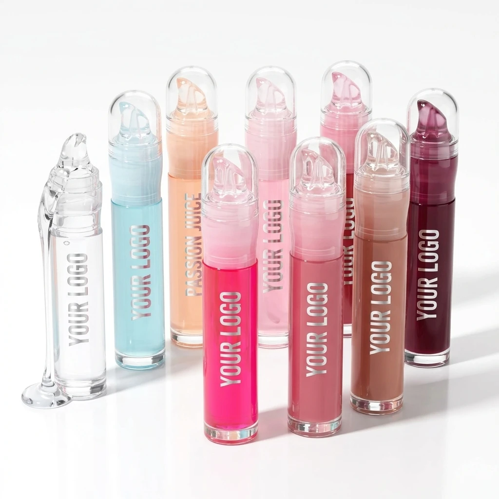 Custom Logo Oil-in-Gel Lip Gloss for Glossy Bou...