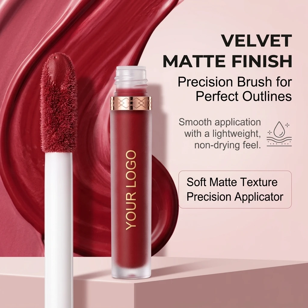 Matte Liquid Lipstick Lip Plumper Makeup Pigmented Long Lasting Lip Gloss Custom Vegan Lip Gloss Matte Lipstick Private Label