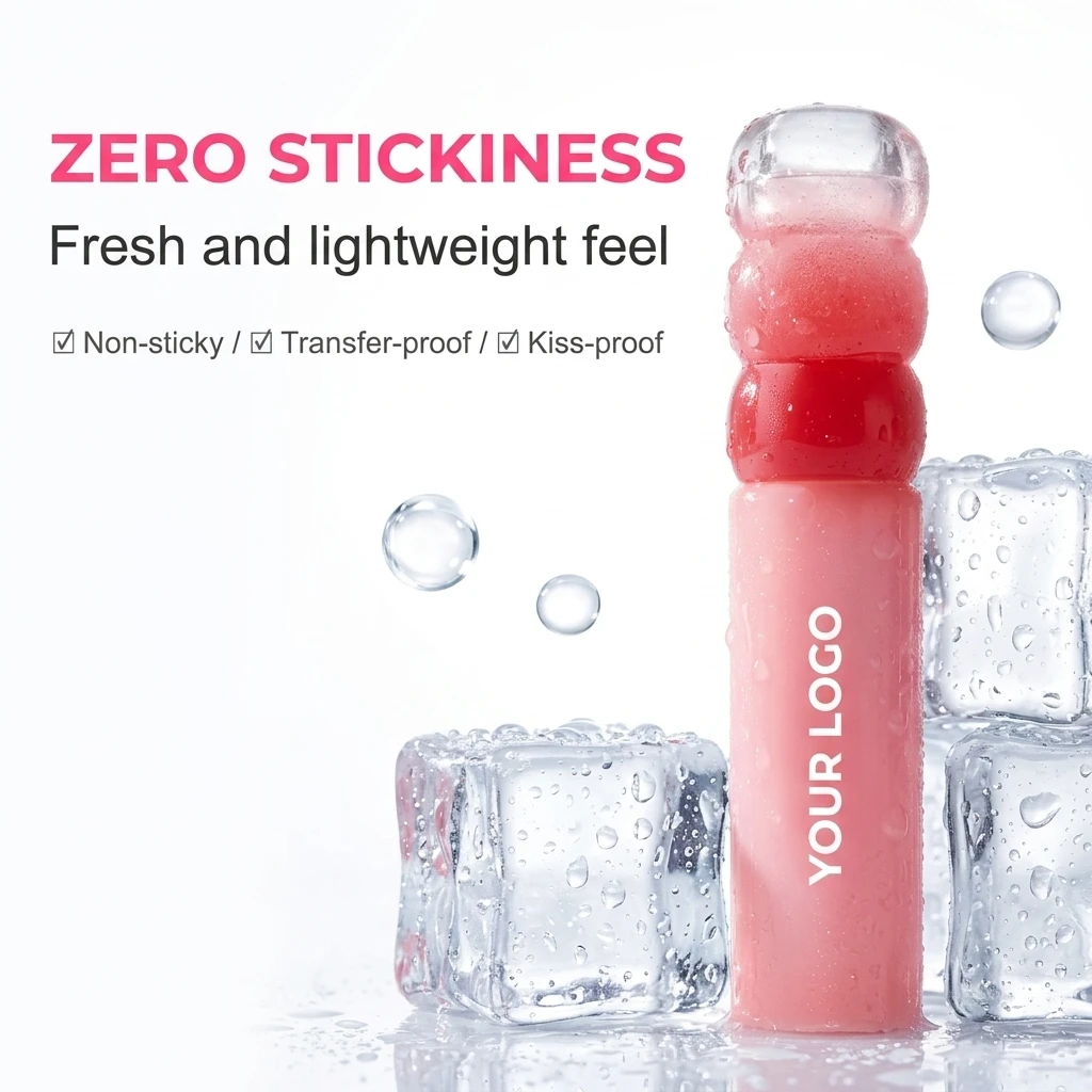 Hot Seller Lightweight Vegan Lip Stain & Gloss with Hydrating Watercolor Finish Long Lasting Sunscreen Travel Size Custom Logo