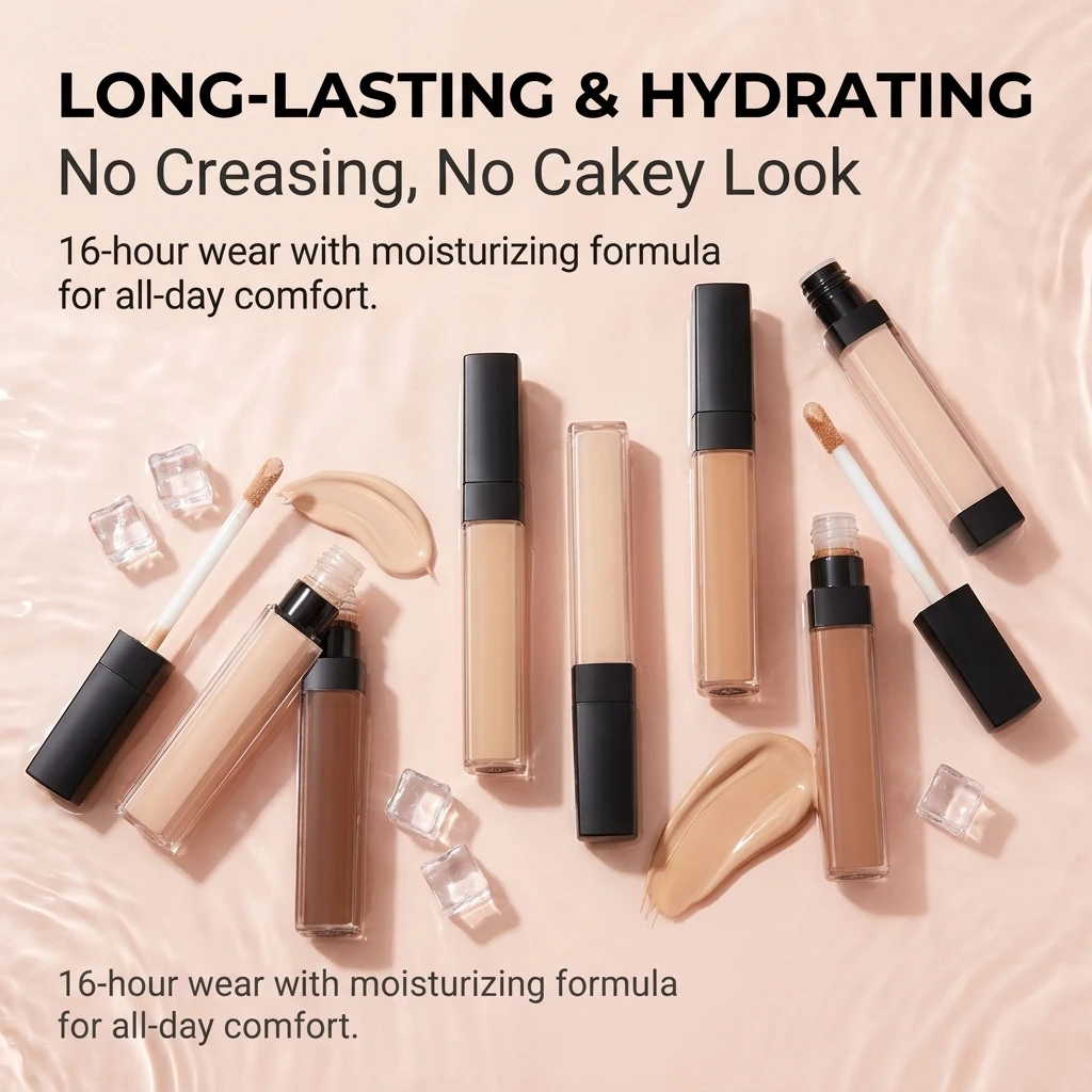 Customizable Face Makeup OEM Wholesale Makeup Cream Concealer Private Label Vegan Waterproof Long Lasting Liquid Concealer