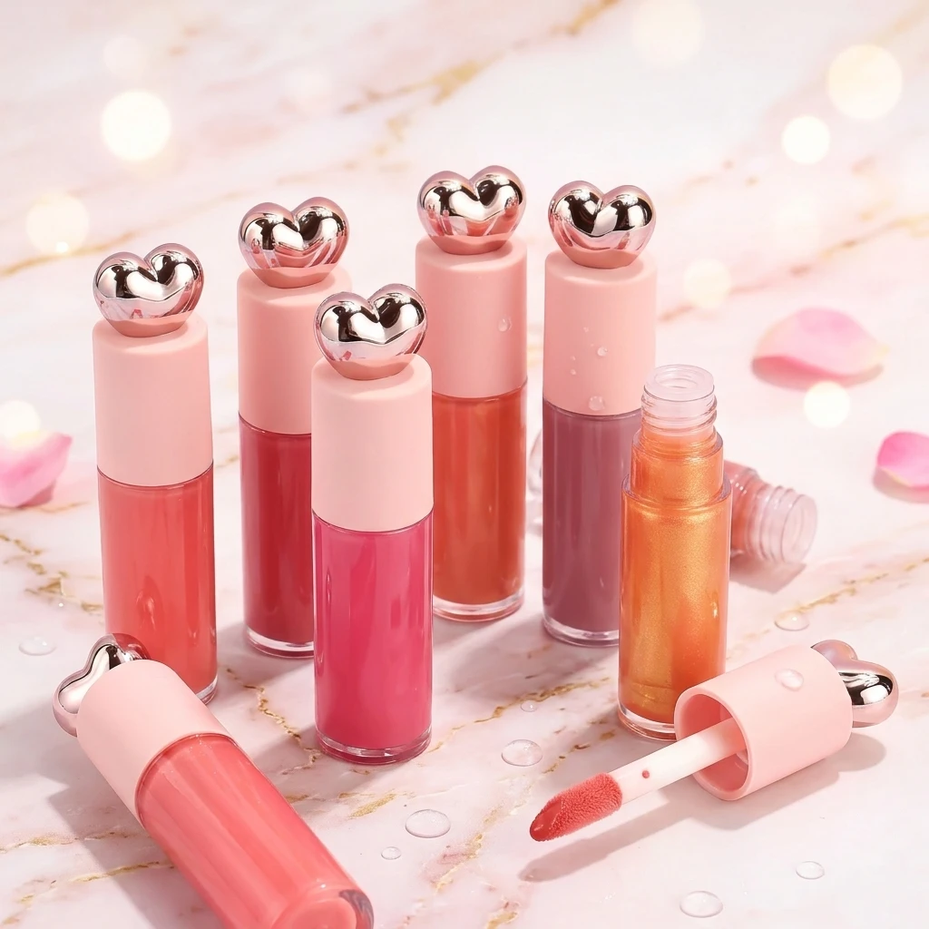 Customizable Women's Hydrating Lip Gloss Lightweight Texture Long-Lasting Moisturizing Shiny Finish Popular Lip Makeup for Daily