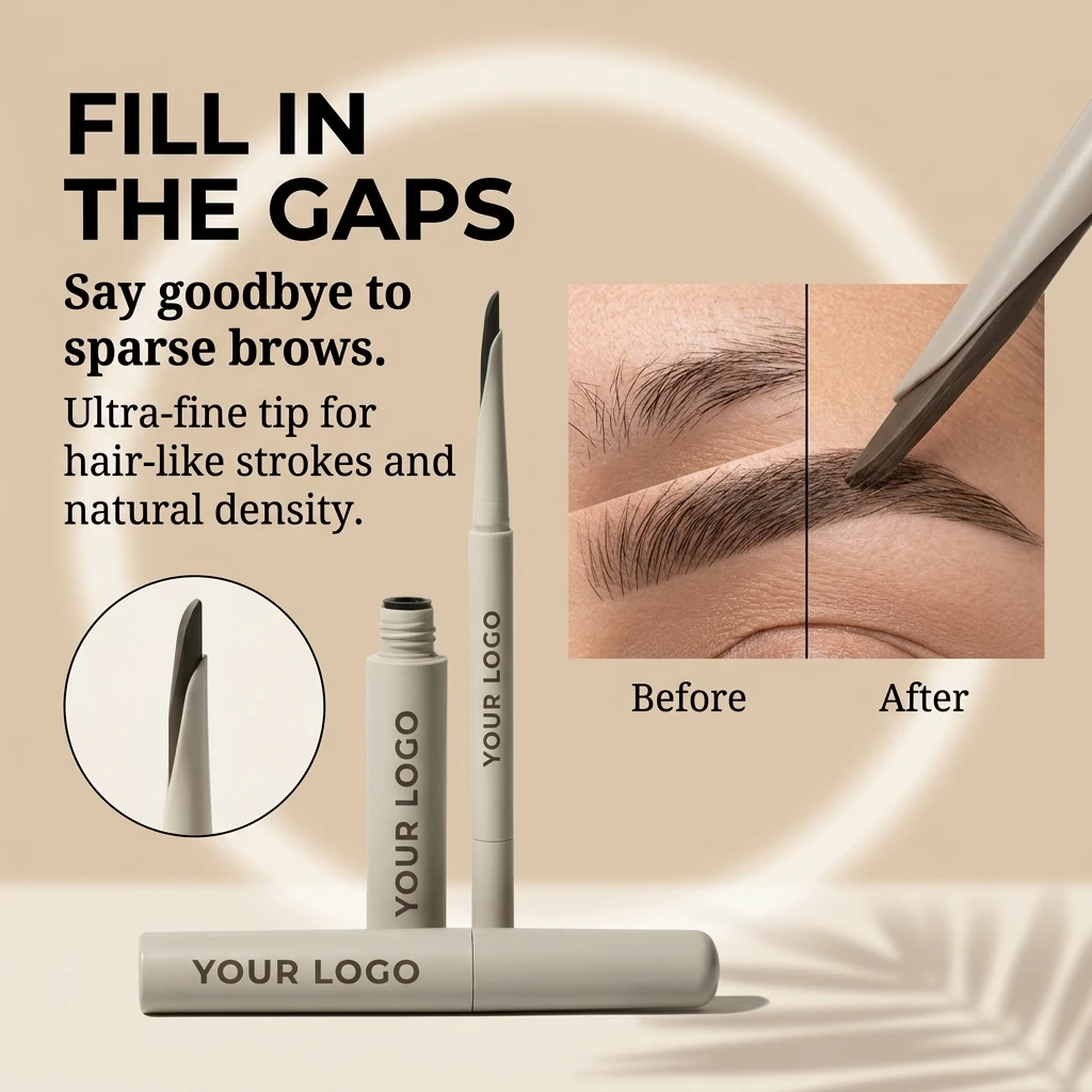 OEM Vitamin E Moisturizing Eye Brow Shaping Kit Waterproof 3d Pencil and Gel Set in Box Custom Logo Lasts All Day Eyebrow Gel