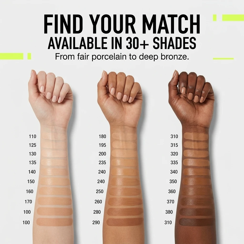 OEM All Skin Tones Hydrating Foundation for Dry Skin Anti Caking Anti Flaking 30 Shades Available Vegan Cruelty Free Foundation